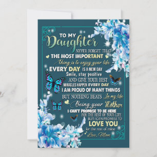 Daughter Gifts   Brief aan mijn dochter van papa Feestdagenkaart