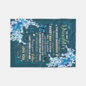 Daughter Gifts | Brief aan mijn dochter van papa Fleece Deken (Voorkant (Horizontaal))