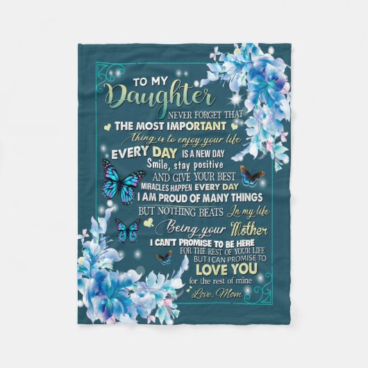 Daughter Gifts | Brief aan mijn dochter van papa Fleece Deken (Voorkant)
