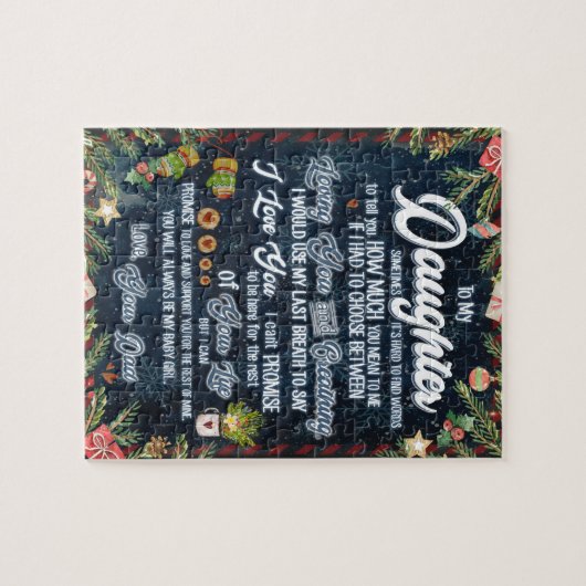 Daughter Gifts | Brief aan mijn dochter van papa Legpuzzel (Horizontaal)