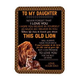 Daughter Gifts   Brief aan mijn dochter van papa Magneet