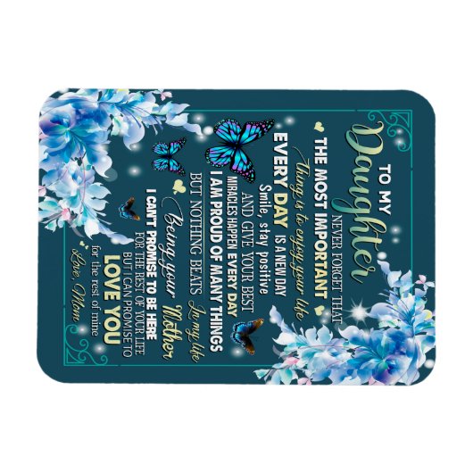 Daughter Gifts | Brief aan mijn dochter van papa Magneet (Horizontaal)