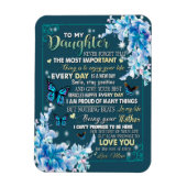 Daughter Gifts | Brief aan mijn dochter van papa Magneet (Verticaal)