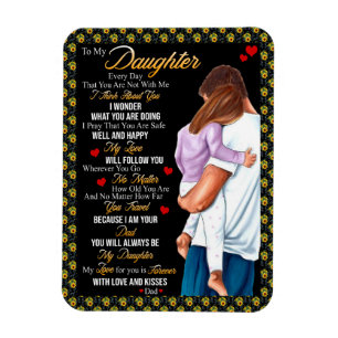Daughter Gifts Brief aan mijn dochter van papa Magneet