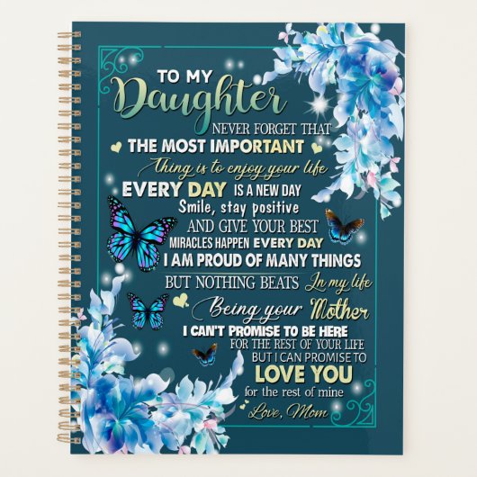 Daughter Gifts | Brief aan mijn dochter van papa Planner (Voorkant)