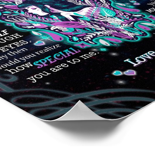 Daughter Gifts | Brief aan mijn dochter van papa Poster (Hoek)