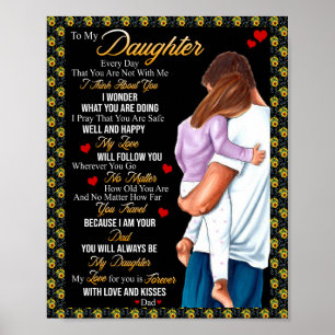 Daughter Gifts   Brief aan mijn dochter van papa Poster