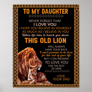 Daughter Gifts   Brief aan mijn dochter van papa Poster