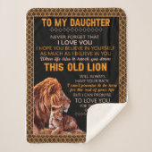 Daughter Gifts | Brief aan mijn dochter van papa Sherpa Deken (Voorkant)