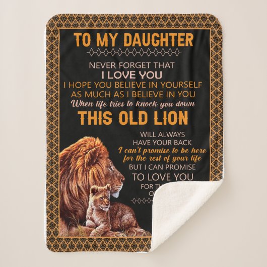 Daughter Gifts | Brief aan mijn dochter van papa Sherpa Deken (Voorkant)