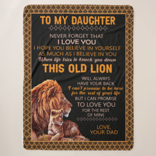 Daughter Gifts Brief aan mijn dochter van papa Sherpa Deken