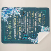 Daughter Gifts | Brief aan mijn dochter van papa Sherpa Deken (Voorkant (horizontaal))