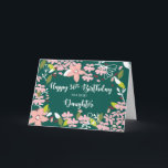 Daughter Green Flowers (36e verjaardag) Kaart<br><div class="desc">Een bloemkool die speciaal ontworpen is om verjaardagskaarten te brengen voor een speciale dochter. Stuur haar dit als ze binnenkort haar 36e verjaardag viert.</div>