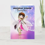 Daughter, Happy Birthday schattige fee dansen Kaart<br><div class="desc">Een schattige fee danst de magische vonken die in de lucht stromen,  op een  gemengde achtergrond met gladde bokeah-lichten. Geweldig voor die speciale jonge die de feesten aanbidt.</div>