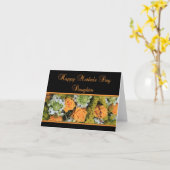 Daughter Happy Moederdag roos-kaart Kaart (Gele Bloem)