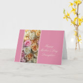 Daughter Happy Moederdag roos-kaart Kaart (Gele Bloem)