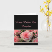 Daughter Happy Moederdag roos-kaart Kaart (Gele Bloem)