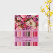 Daughter Happy Moederdag roos-kaart Kaart (Gele Bloem)