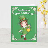 Daughter Happy St Patricks Day Card Kaart (Gele Bloem)