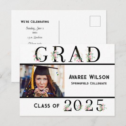 Daughter High School Afstuderen Briefkaart (Voorkant / Achterkant)