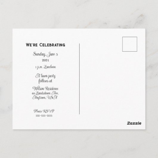 Daughter High School Afstuderen Briefkaart (Achterkant)