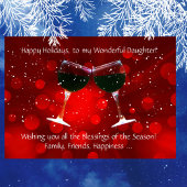 Daughter Holiday Funny Wine Kaart