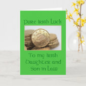 Daughter & Husband Happy St. Patrick's Day Kaart (Gele Bloem)