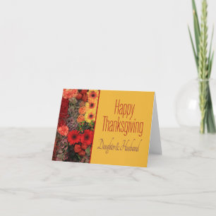 Daughter & Husband  Thanksgiving Card Feestdagen Kaart