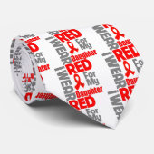 Daughter - Ik Draag Red Ribbon Stropdas (Opgerold)