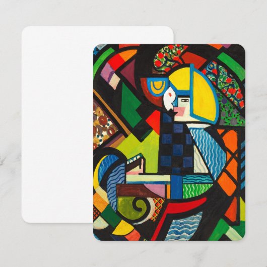 Daughter in a Rocker (1917-1918) beroemd gemaakt d Kaart (Voorkant / Achterkant)