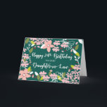 Daughter-in-Law 24th Birthday Green Flowers Kaart<br><div class="desc">Nu ze binnenkort vierentwintig wordt,  moet je deze kaart klaar hebben om haar te geven als die speciale dag aankomt. Je schoondochter zal dit zeker leuk vinden voor haar 24ste verjaardag.</div>