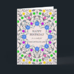 Daughter in Law Abstracte Flowers Birthday Kaart<br><div class="desc">Een abstracte bloemetjesverjaardagskaart voor een schoondochter. Een glorieus abstract patroon met bloemen en diamanten. Een zeer , feministische en stijlvolle manier om 'Happy Birthday' te zeggen tegen een schoondochter. Een ongebruikelijk ontwerp dat zich uitspreekt. Verstuur je verjaardagswensen op een elegante en welsprekende manier. Alle diamanten op deze kaart zijn gedrukt....</div>