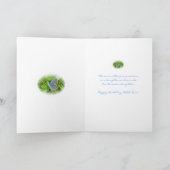 Daughter-In-Law Birthday Blue Butterfly Kaart (Binnen)