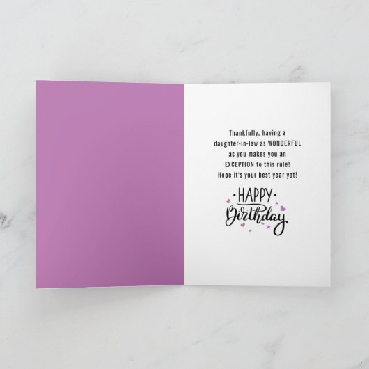 Daughter-in-law Birthday, grappig, zoals Outlaws!  Kaart (Binnen)