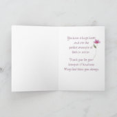 Daughter in Law Bouquet of Flowers bedankt Kaart (Binnen)