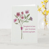 Daughter in Law Bouquet of Flowers bedankt Kaart (Gele Bloem)