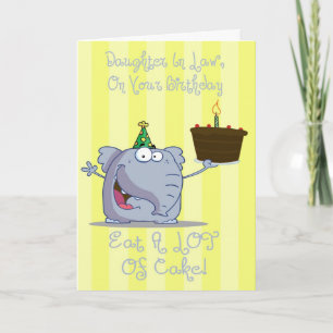 Daughter in Law Eat more Cake Birthday Card Kaart