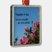 Daughter-in-Law, je bent een prachtig deel van ... Metalen Ornament (Rechts)