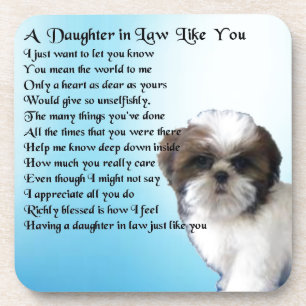 Daughter in Law Poem - Shih-Tzu Design Drankjes Onderzetter