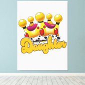 Daughter Kings crown Canvas Afdruk (Insitu (Houten vloer))