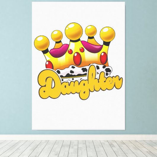 Daughter Kings crown Canvas Afdruk (Insitu (Houten vloer))