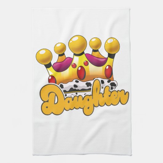 Daughter Kings crown Theedoek (Verticaal)