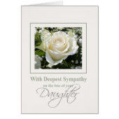 Daughter loss Sympathy roos card (Voorkant)