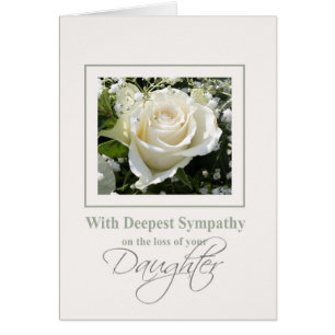 Daughter loss Sympathy roos card