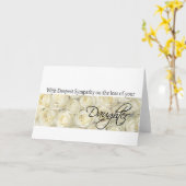 Daughter loss Sympathy roos card Kaart (Gele Bloem)