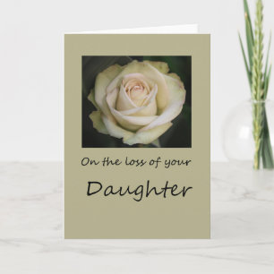 Daughter loss Sympathy roos card Kaart