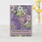 Daughter loss Sympathy roos card Kaart (Gele Bloem)