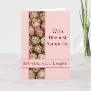 Daughter loss Sympathy roos card Kaart