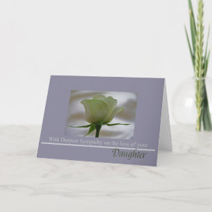 Daughter loss Sympathy roos card Kaart