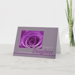 Daughter loss Sympathy roos card Kaart